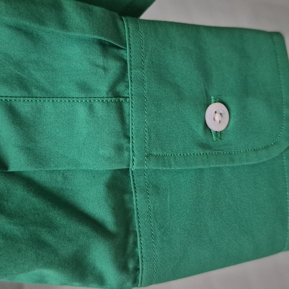 Ralph Lauren Kelly Green Fitted Button Down Shirt Embroidered Pocket Sz. 6 - Picture 5 of 6